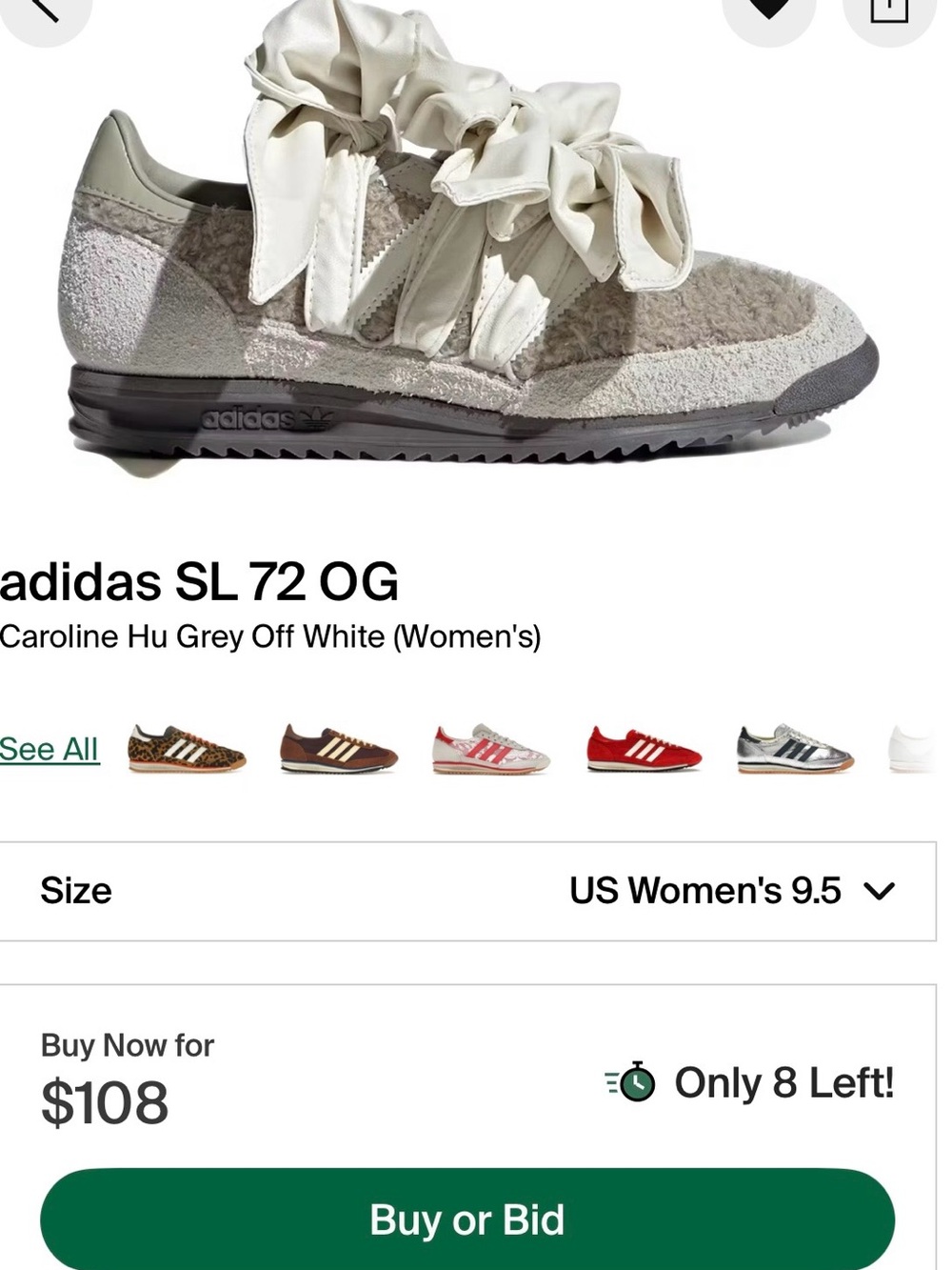 adidas SL 72 OG Grey & Off-White Women's Sneakers